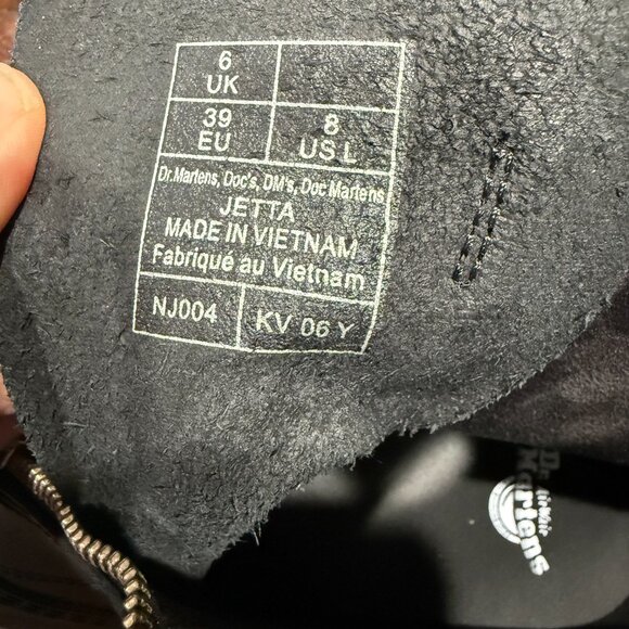 Dr Martens Jetta Boots Womens Leather Zipper Platform Chunky Sole Shoes - Picture 7 of 7